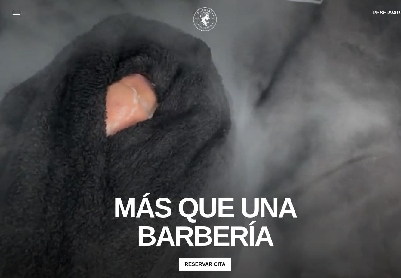 Gentleman Barber: portada y acceso a los servicios de barbería