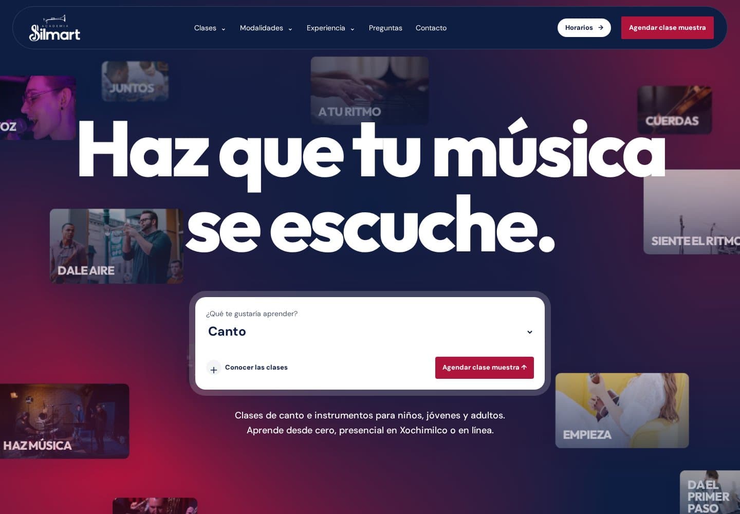 Academia SILMART: clases de música y agenda de clase muestra